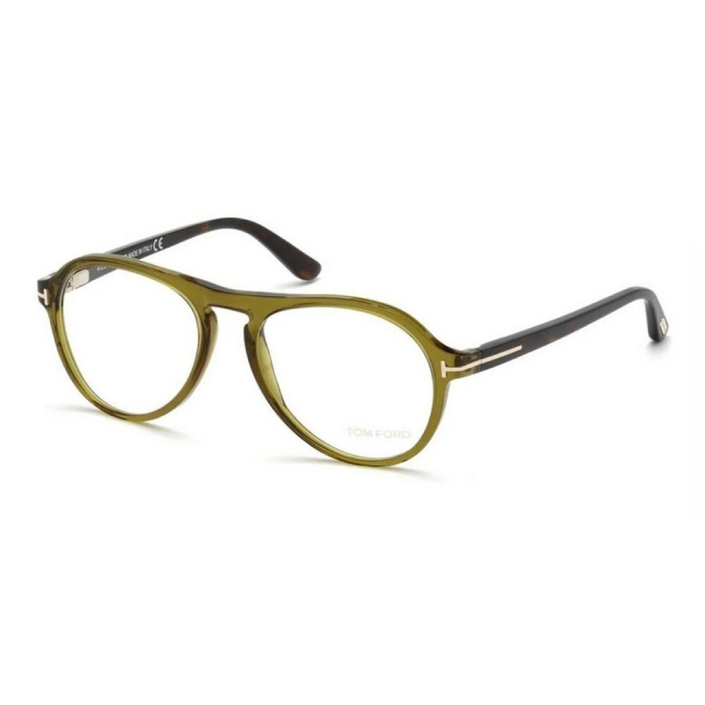 NEW TOM FORD EYEGLASSES GREEN MEN AVIATOR EYEWEAR